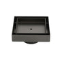Gun Metal 100mm Square Tile Insert Floor Drain Small Shower Grate 50mm Waste Set V1233-SQTI0100D50GM