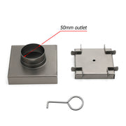 Gun Metal 100mm Square Tile Insert Floor Drain Small Shower Grate 50mm Waste Set V1233-SQTI0100D50GM