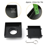 WaterMark Matt Black 100x100mm Square Tile Insert Shower Grate Floor Drain 50mm Waste V1233-SQTI0100D50P