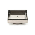 WaterMark Brushed 100mm Square Tile Insert Shower Grate Floor Drain 80mm Waste V1233-SQTI0100D80
