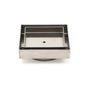 WaterMark Brushed 100mm Square Tile Insert Shower Grate Floor Drain 80mm Waste V1233-SQTI0100D80