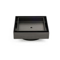 Gun Metal 100x100mm Square Tile Insert Floor Drain Small Shower Grate 80mm Waste V1233-SQTI0100D80GM