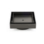 Gun Metal 100x100mm Square Tile Insert Floor Drain Small Shower Grate 80mm Waste V1233-SQTI0100D80GM