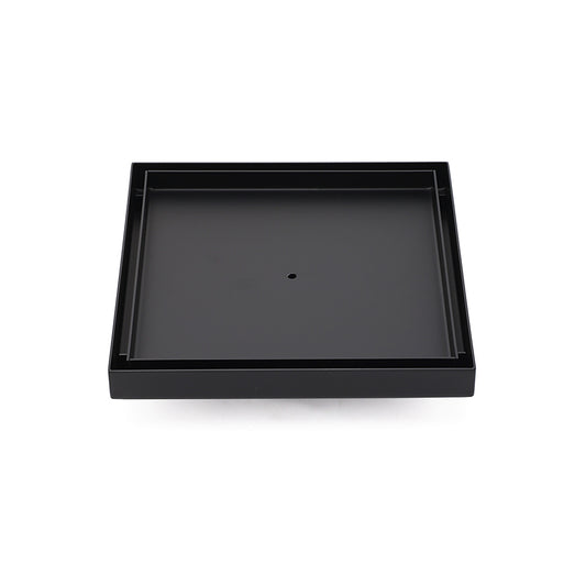 Matt Black Bathroom Big 200mm Tile Insert Floor Drain Shower Grate 50mm Outlet V1233-SQTI01200D50BL