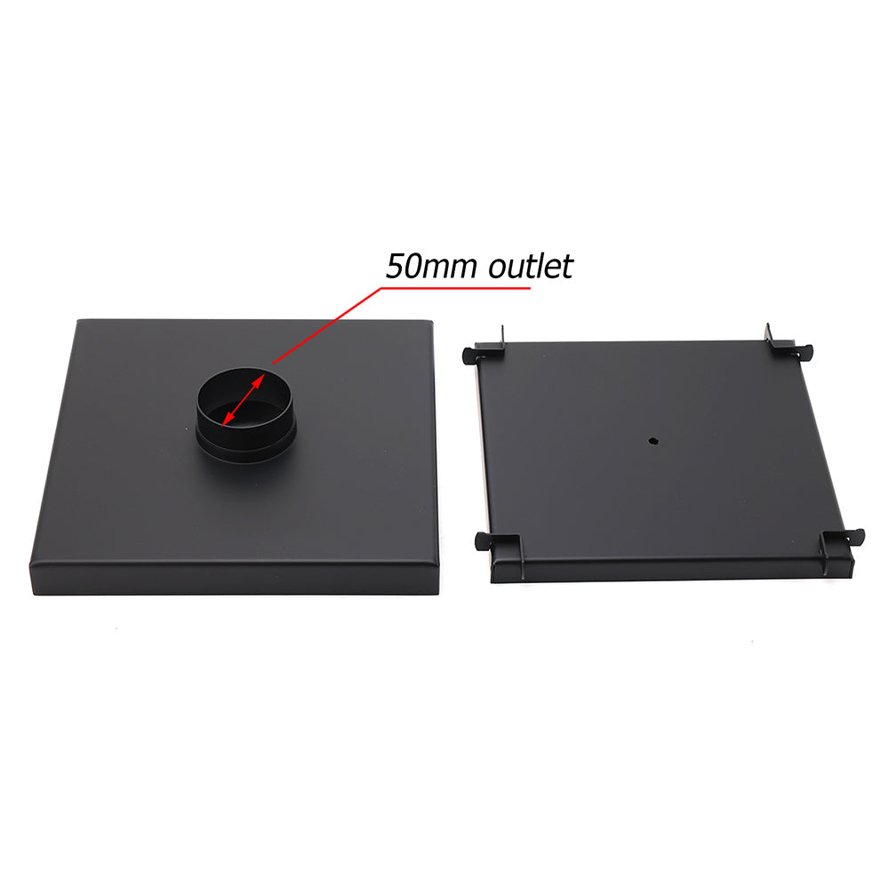 Matt Black Bathroom Big 200mm Tile Insert Floor Drain Shower Grate 50mm Outlet V1233-SQTI01200D50BL