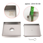 Bathroom 200x200mm Big Square Tile Insert Floor Drain Shower Grate 50mm Waste V1233-SQTI01200D50BS