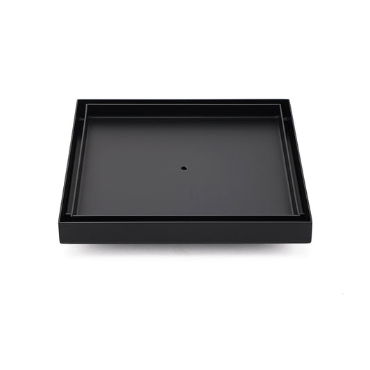 Watermark Matt Black Large 200mm Tile Insert Floor Drain Shower Grate 80mm Waste V1233-SQTI01200D80BL