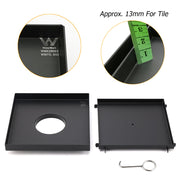 Watermark Matt Black Large 200mm Tile Insert Floor Drain Shower Grate 80mm Waste V1233-SQTI01200D80BL
