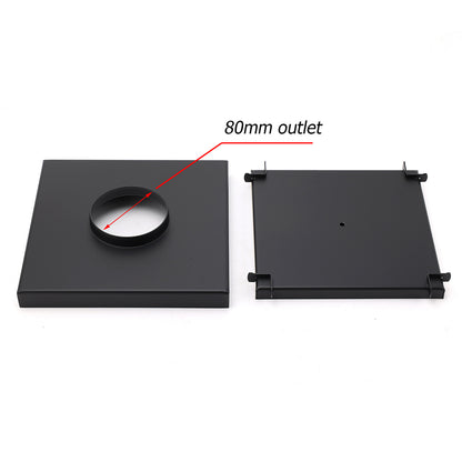 Watermark Matt Black Large 200mm Tile Insert Floor Drain Shower Grate 80mm Waste V1233-SQTI01200D80BL