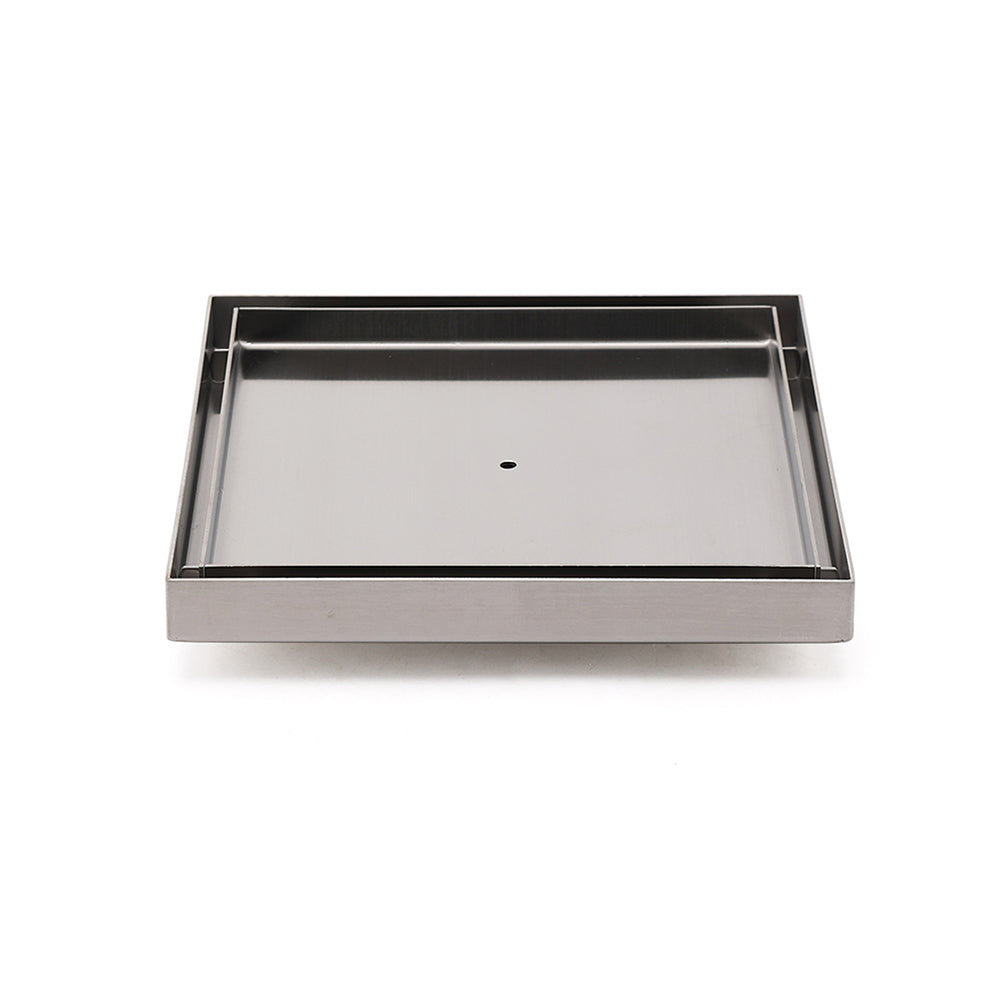 Bathroom Large Square 200x200mm Tile Insert Floor Drain Shower Grate 80mm Waste V1233-SQTI01200D80BS