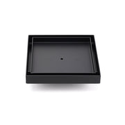 Matt Black 150x150mm Tile Insert Floor Drain Shower Grate 50mm Outlet Watermark V1233-SQTI0150D50BL