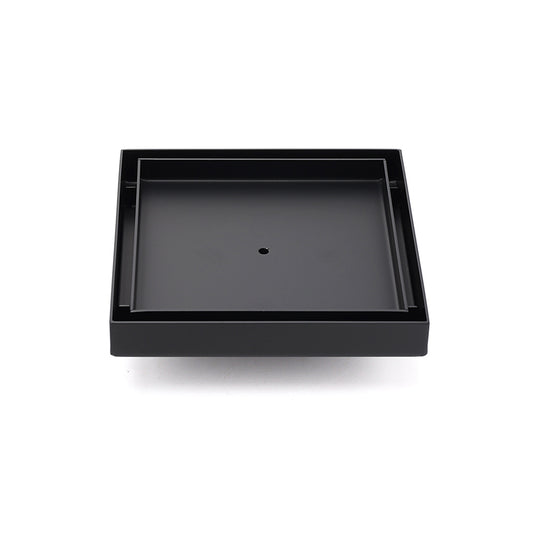 Matt Black 150x150mm Tile Insert Floor Drain Shower Grate 50mm Outlet Watermark V1233-SQTI0150D50BL