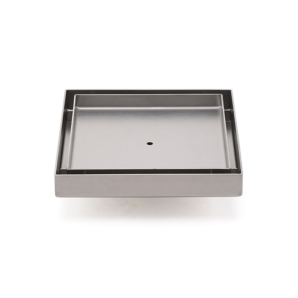 150x150mm Square Tile Insert Floor Drain Stainless Steel Shower Grate 50mm Waste V1233-SQTI0150D50BS