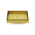 Brushed Gold 150x150mm Tile Insert Floor Drain Shower Grate 80mm Waste Watermark V1233-SQTI0150D80BG