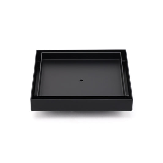 Watermark Black 150x150mm Tile Insert Floor Drain Shower Grate 80mm Waste Outlet V1233-SQTI0150D80BL