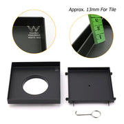 Watermark Black 150x150mm Tile Insert Floor Drain Shower Grate 80mm Waste Outlet V1233-SQTI0150D80BL
