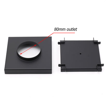 Watermark Black 150x150mm Tile Insert Floor Drain Shower Grate 80mm Waste Outlet V1233-SQTI0150D80BL