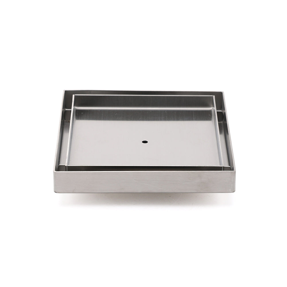 Square 150x150mm Tile Insert Floor Drain 80mm Waste Stainless Steel Shower Grate V1233-SQTI0150D80BS