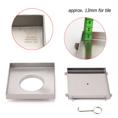 Square 150x150mm Tile Insert Floor Drain 80mm Waste Stainless Steel Shower Grate V1233-SQTI0150D80BS