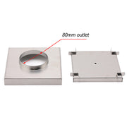 Square 150x150mm Tile Insert Floor Drain 80mm Waste Stainless Steel Shower Grate V1233-SQTI0150D80BS