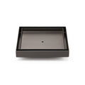 Bathroom Gun Metal 150mm Tile Insert Floor Drain Shower Grate 80mm Waste Outlet V1233-SQTI0150D80GM