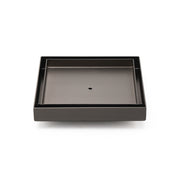 Bathroom Gun Metal 150mm Tile Insert Floor Drain Shower Grate 80mm Waste Outlet V1233-SQTI0150D80GM