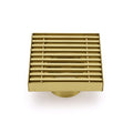 Brushed Gold Smart Square 100mm Strip Fence Floor Drain Shower Grate 50mm Waste V1233-SQWL0200D50BG