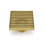 Brushed Gold Smart Square 100mm Strip Fence Floor Drain Shower Grate 50mm Waste V1233-SQWL0200D50BG