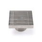 Bathroom SUS 100mm Square Strip Fence Sword Shower Grate Floor Drain 50mm Outlet V1233-SQWL0200D50BS