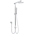 WELS Chrome Round 8" Stainless Steel Rain Head Stick Handheld Sliding Rail Arm Dual Shower Set V1233-SS019CRSC842KSR108