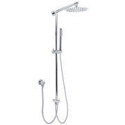 WELS Chrome Round 8" Stainless Steel Rain Head Stick Handheld Sliding Rail Arm Dual Shower Set V1233-SS019CRSC842KSR108