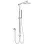 WELS Chrome Round 8" Stainless Steel Rain Head Stick Handheld Sliding Rail Arm Dual Shower Set V1233-SS019CRSC842KSR108