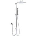 WELS Chrome 10" Round Rain Handheld Double Shower Head Rose Sliding Rail Arm Diverter Set V1233-SS019CRSC842KSR110