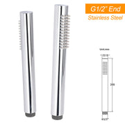 WELS Chrome Round Large 12" Rain Shower Head Single Mode Handheld Wall Arm Rail 2in1 Set V1233-SS019CRSC842KSR112