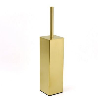 Brushed Gold Modern Stainless Steel Square Toilet Brush Wall Mounted Holder Cup V1233-T87023BG