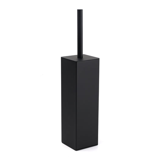 Matt Black Square Stainless Steel Bathroom Accessory Toilet Brush Holder Cup Set V1233-T87023BL