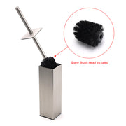 Brushed Nickel Cubic Square Toilet Brush Stainless Steel Wall Mounted Holder Cup V1233-T87023BS