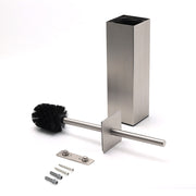 Brushed Nickel Cubic Square Toilet Brush Stainless Steel Wall Mounted Holder Cup V1233-T87023BS