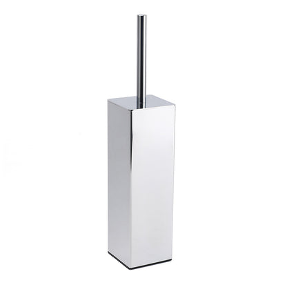 Bathroom Polished Chrome Square Standing Toilet Brush Stainless Steel Holder Cup Kit V1233-T87023PS