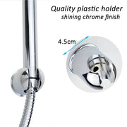 Round ABS Plastic Chrome Wall Hang Bracket Holder For Hand Held Shower Head Hose V1233-W017