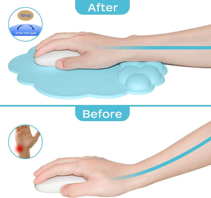 Mouse pad - Mouse pad with wrist rest - Ergonomic mouse pad - Mouse pad with leather surface, suitable for V1237-NKKS00010