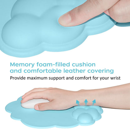 Mouse pad - Mouse pad with wrist rest - Ergonomic mouse pad - Mouse pad with leather surface, suitable for V1237-NKKS00010