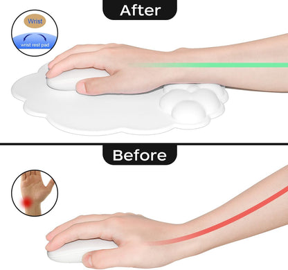 Mouse pad - Mouse pad with wrist rest - Ergonomic mouse pad - Mouse pad with leather surface, suitable for V1237-NKKS00011