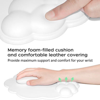 Mouse pad - Mouse pad with wrist rest - Ergonomic mouse pad - Mouse pad with leather surface, suitable for V1237-NKKS00011