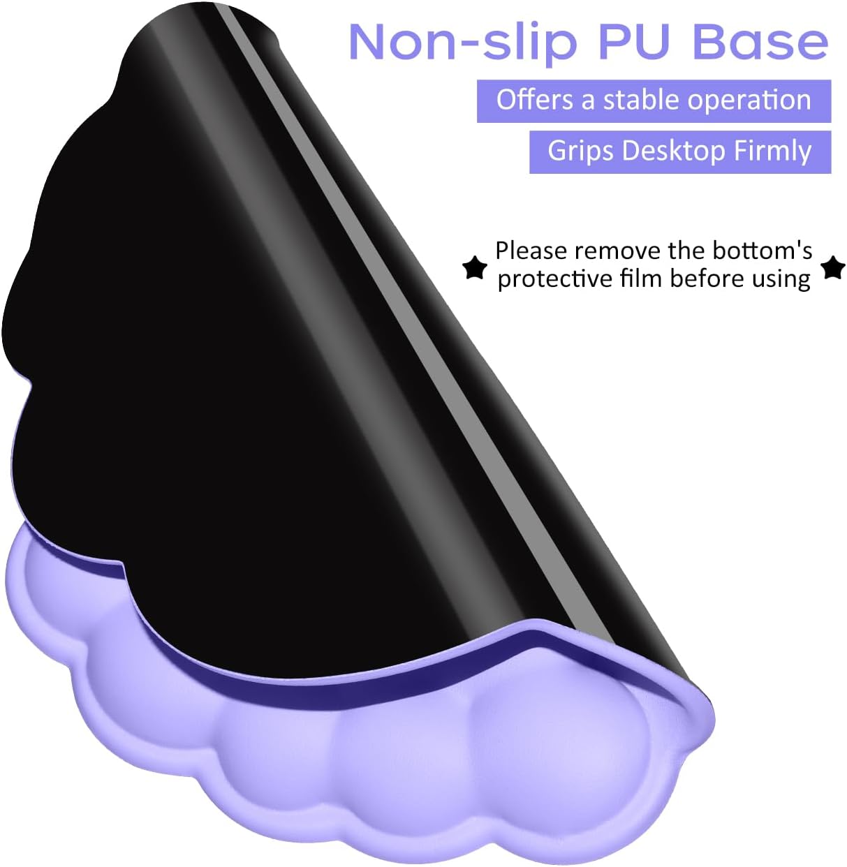 Mouse pad - Mouse pad with wrist rest - Ergonomic mouse pad - Mouse pad with leather surface, suitable for V1237-NKKS00012