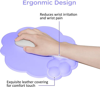 Mouse pad - Mouse pad with wrist rest - Ergonomic mouse pad - Mouse pad with leather surface, suitable for V1237-NKKS00012