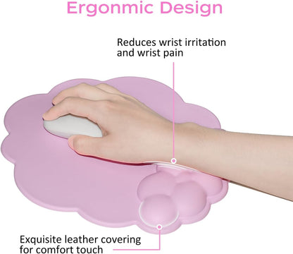 Mouse pad - Mouse pad with wrist rest - Ergonomic mouse pad - Mouse pad with leather surface, suitable for V1237-NKKS00013