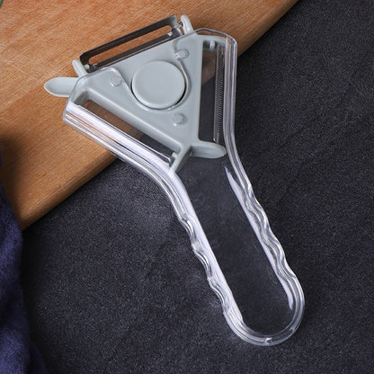 Peeler - 3-in-1 peeler - Ergonomic - Can be used for peeling, grating and slicing - Blue V1237-NKKS00016