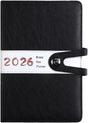 Agenda 2026 Adults - Planner - Journal - Organizer - Business - Texture - PU Material - A5 Format - Black V1237-NKKS00028