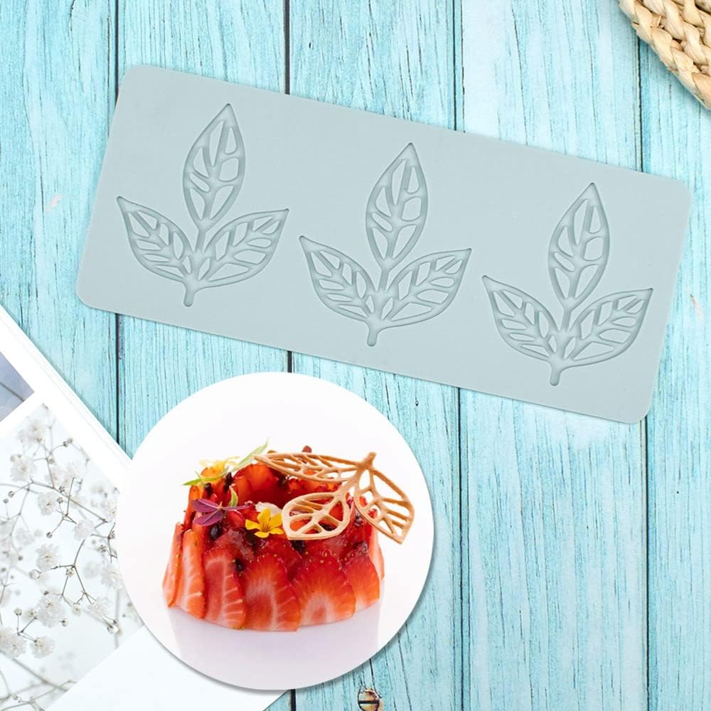 Baking Molds (3-Piece Set) - Silicone Baking Molds - Three Different Shapes - Maple Leaf, Clover, and V1237-NKKS00045